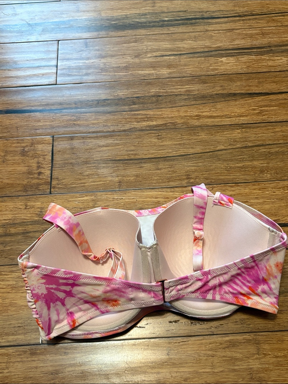 Shade & Shore Bikini Top 38DD Pink Tye Dye - Picture 3 of 6